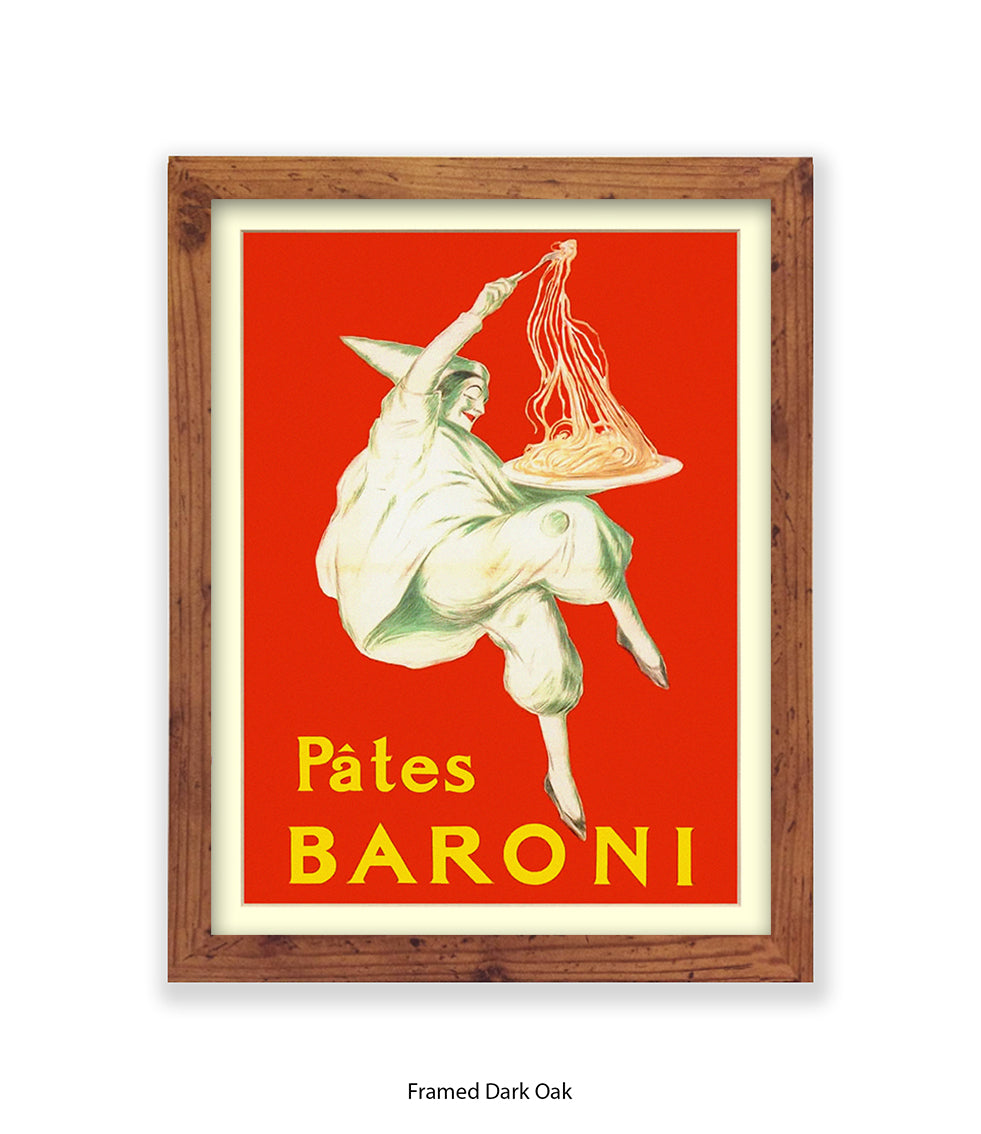 Pates Baroni - Spaghetti - Red - Cappiello - Art Print
