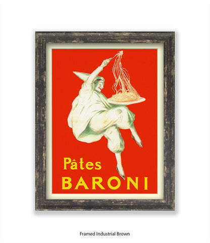 Pates Baroni - Spaghetti - Red - Cappiello - Art Print