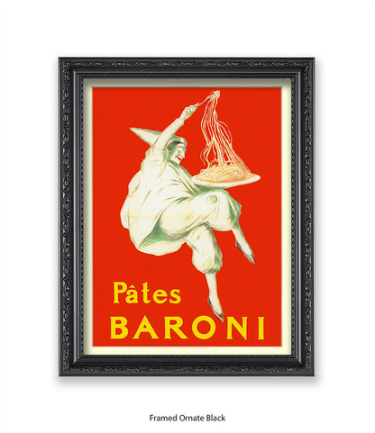 Pates Baroni - Spaghetti - Red - Cappiello - Art Print
