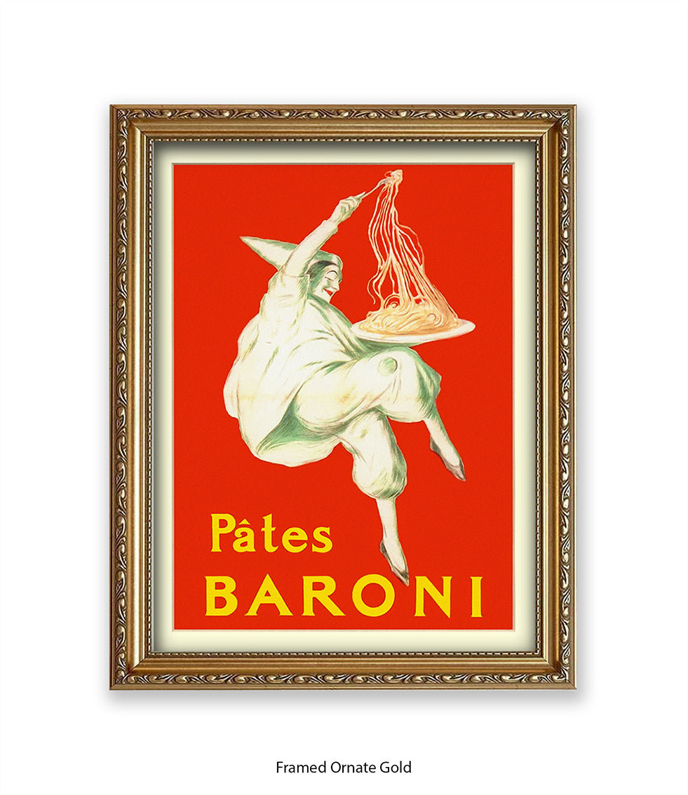 Pates Baroni - Spaghetti - Red - Cappiello - Art Print