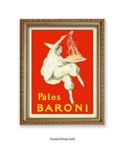 Pates Baroni - Spaghetti - Red - Cappiello - Art Print
