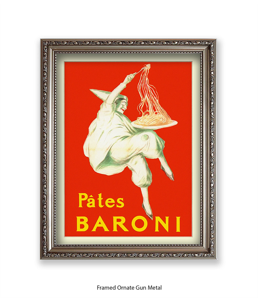 Pates Baroni - Spaghetti - Red - Cappiello - Art Print