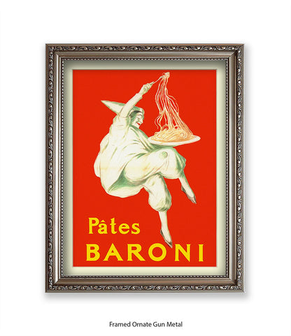 Pates Baroni - Spaghetti - Red - Cappiello - Art Print