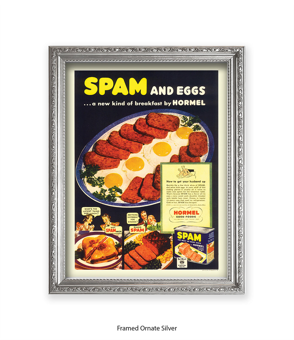 Spam and Eggs  Fried Breakfast  - Art Print