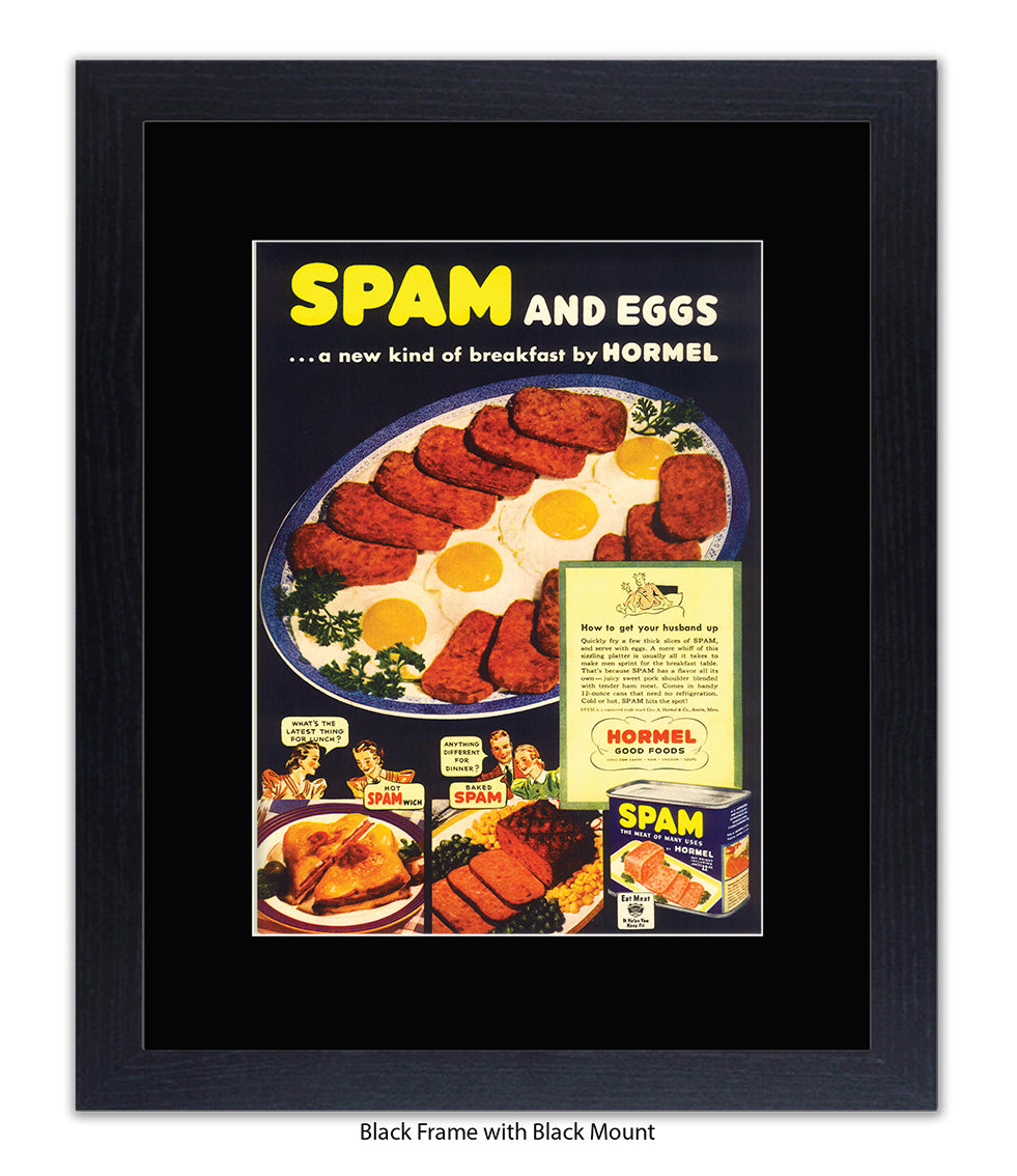 Spam and Eggs  Fried Breakfast  - Art Print