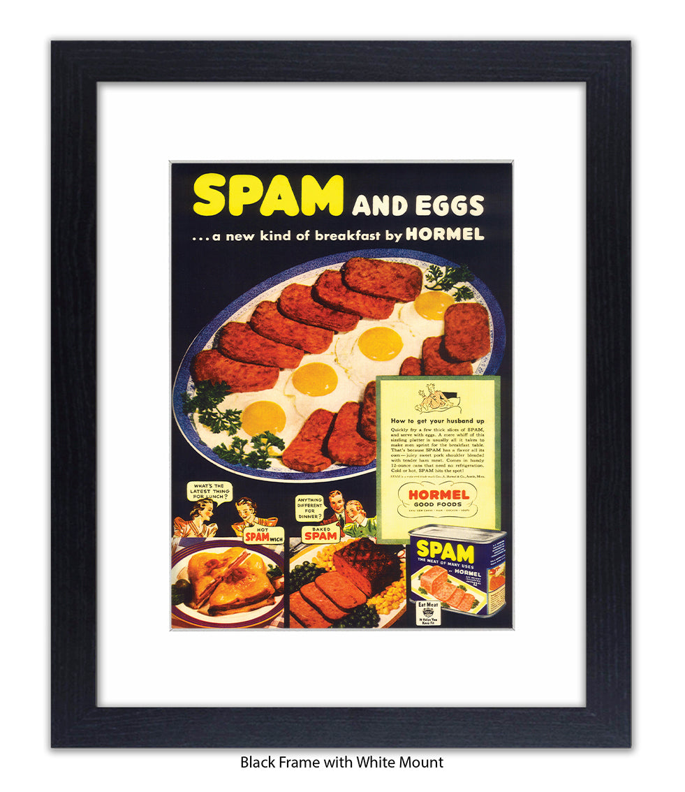 Spam and Eggs  Fried Breakfast  - Art Print