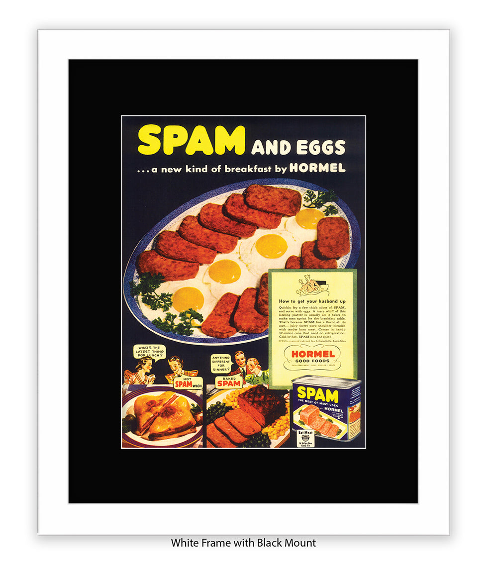 Spam and Eggs  Fried Breakfast  - Art Print