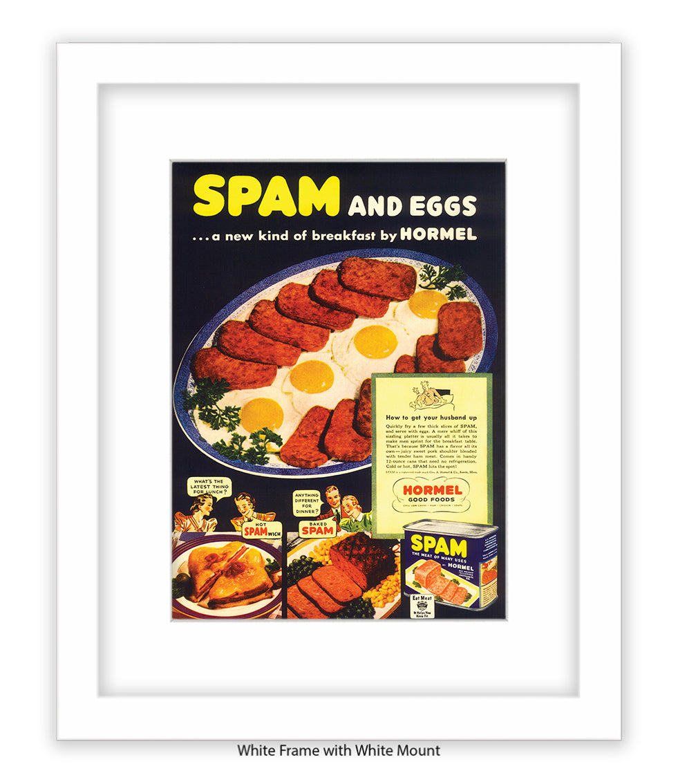 Spam and Eggs  Fried Breakfast  - Art Print