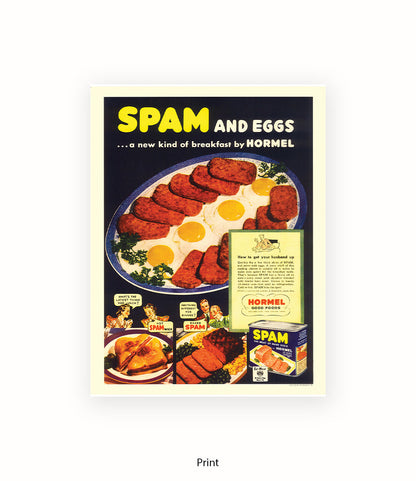 Spam and Eggs  Fried Breakfast  - Art Print
