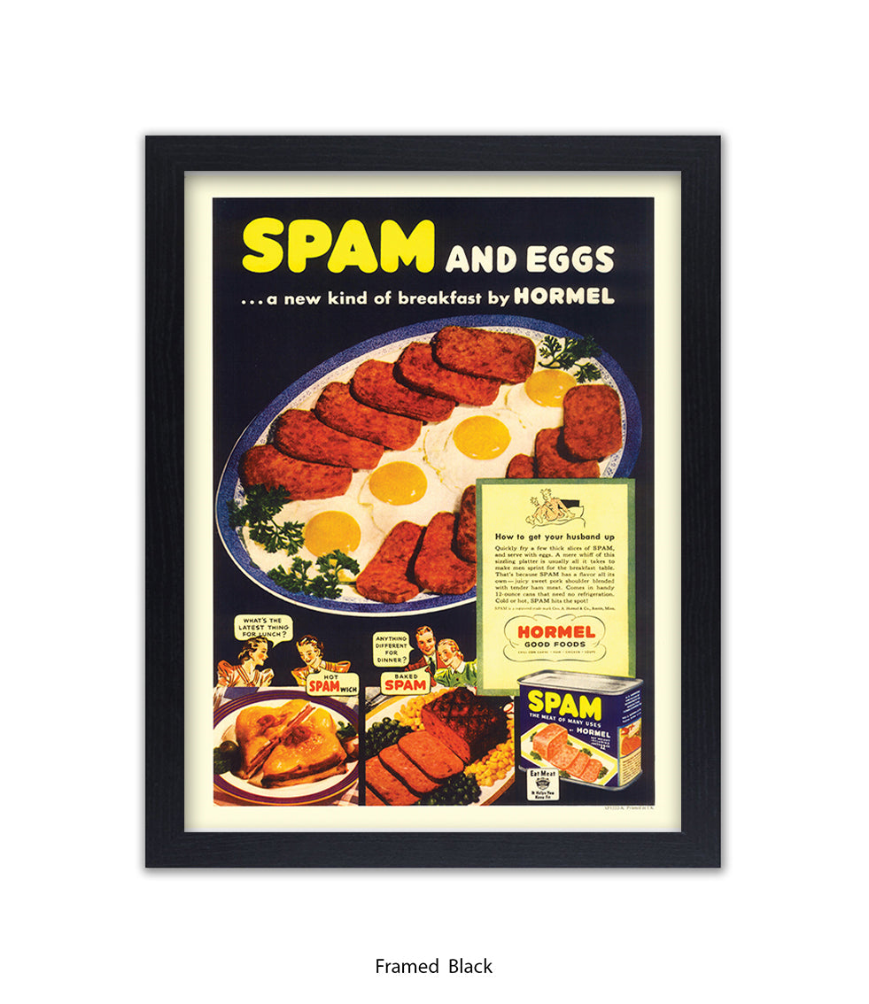 Spam and Eggs  Fried Breakfast  - Art Print