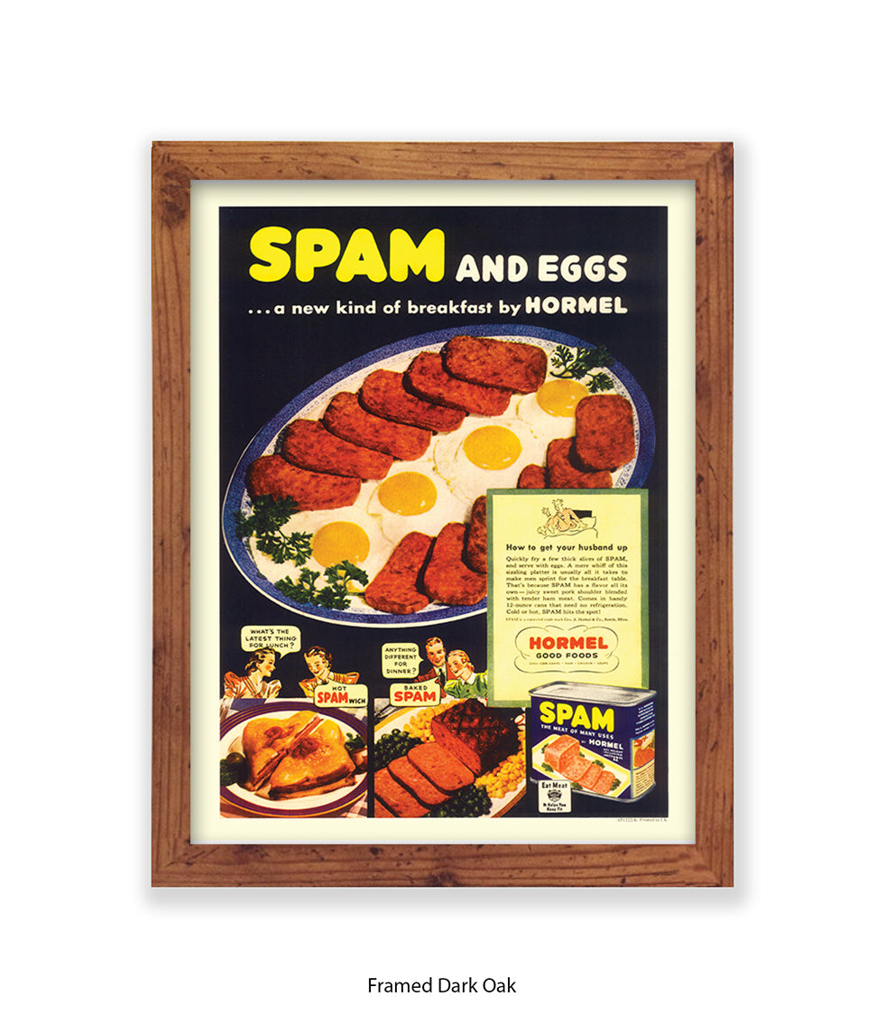 Spam and Eggs  Fried Breakfast  - Art Print