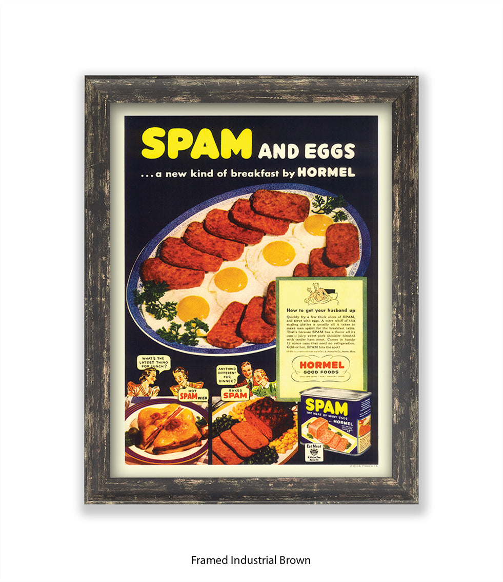 Spam and Eggs  Fried Breakfast  - Art Print
