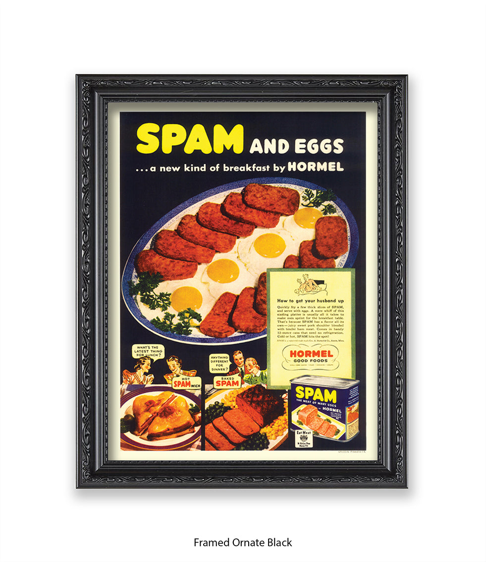 Spam and Eggs  Fried Breakfast  - Art Print