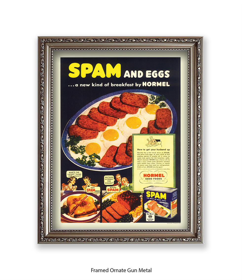 Spam and Eggs  Fried Breakfast  - Art Print