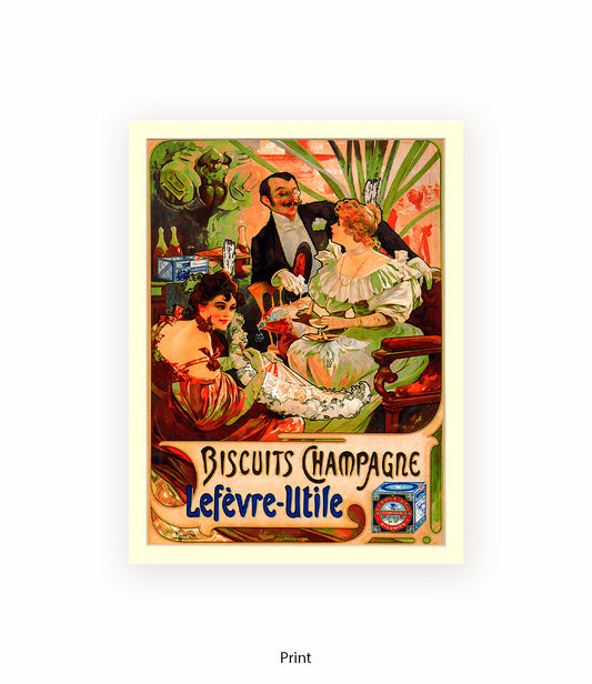 Biscuits Champagne - Lefevre - Utile 3 People - Art Print