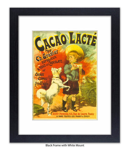 Cacao Lacte - Ch. Gravier - Boy and Dog - Art Print