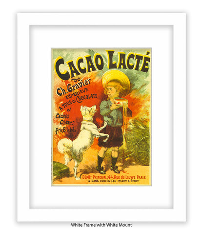 Cacao Lacte - Ch. Gravier - Boy and Dog - Art Print