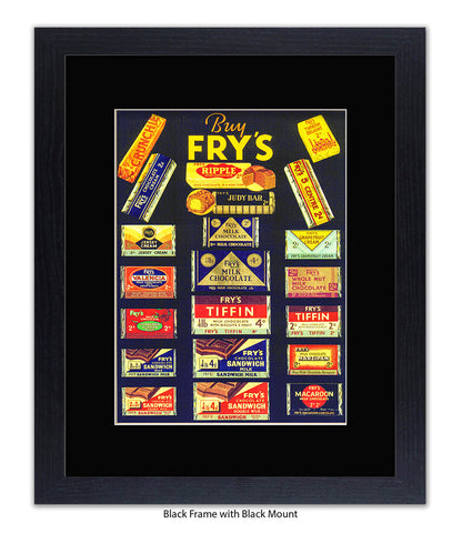 Fry's Milk Chocolate - 21 Chocolates Black - Art Print