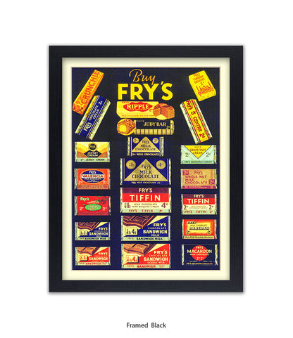 Fry's Milk Chocolate - 21 Chocolates Black - Art Print