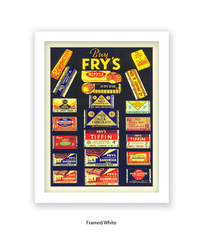 Fry's Milk Chocolate - 21 Chocolates Black - Art Print