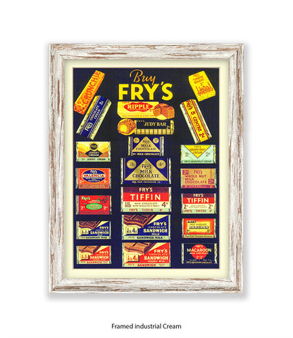 Fry's Milk Chocolate - 21 Chocolates Black - Art Print