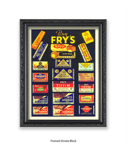 Fry's Milk Chocolate - 21 Chocolates Black - Art Print