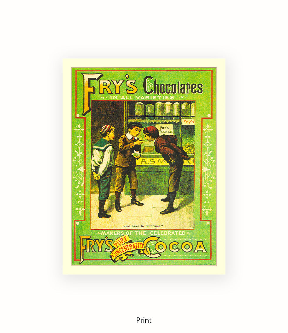 Fry's Milk Chocolate - 3 Boys - Art Print
