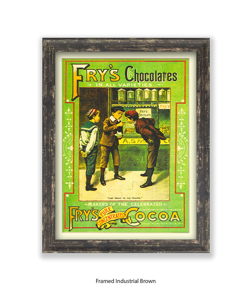 Fry's Milk Chocolate - 3 Boys - Art Print