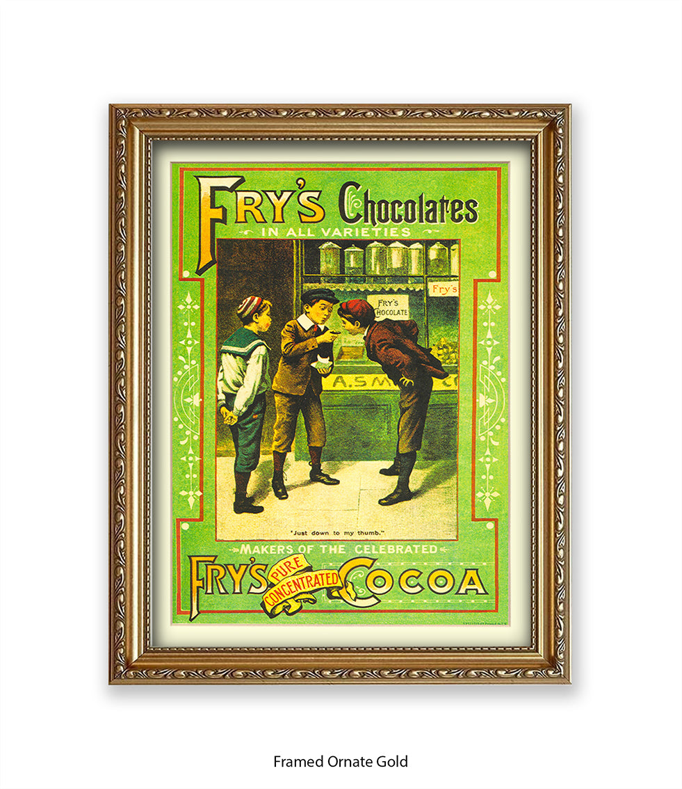 Fry's Milk Chocolate - 3 Boys - Art Print