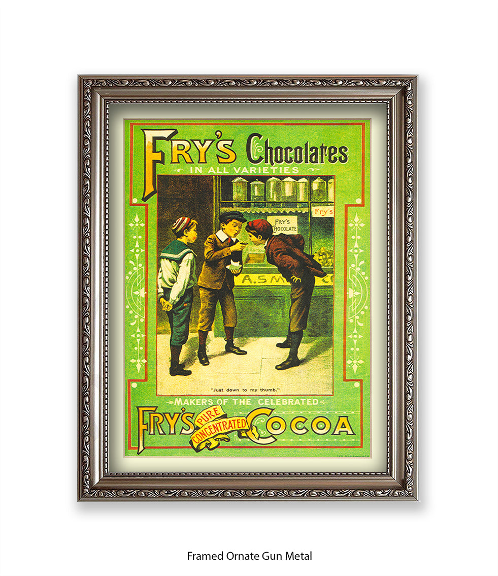 Fry's Milk Chocolate - 3 Boys - Art Print