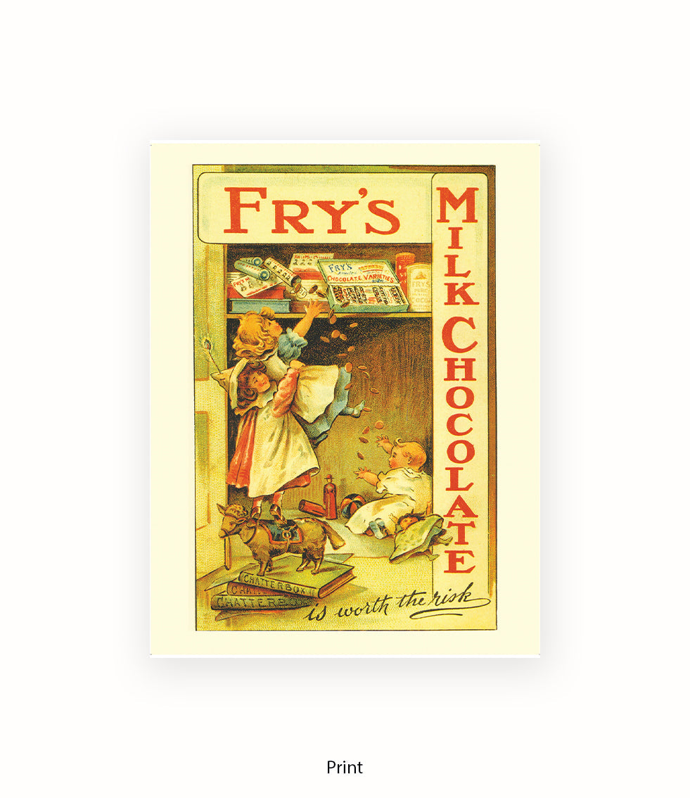 Fry's Milk Chocolate - its worth the risk - Art Print