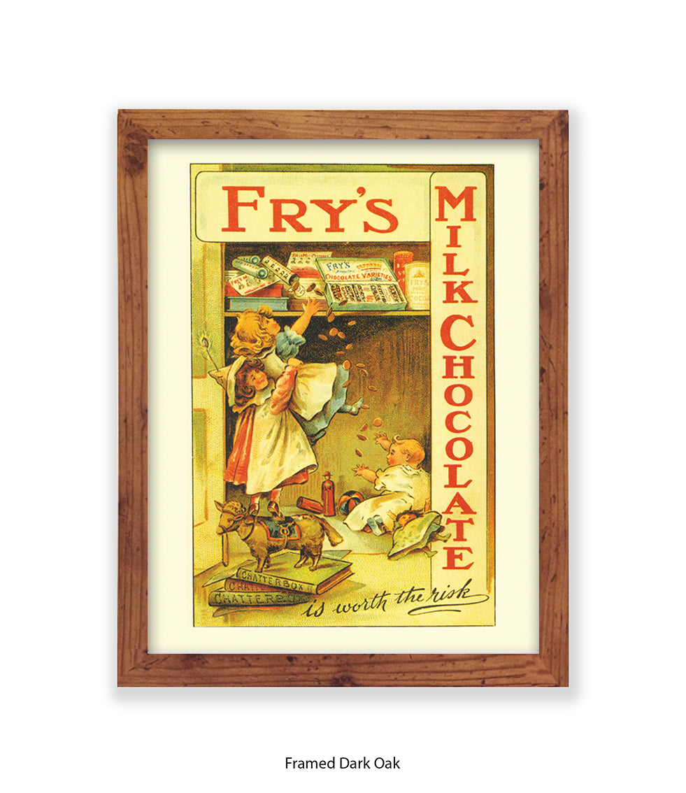 Fry's Milk Chocolate - its worth the risk - Art Print