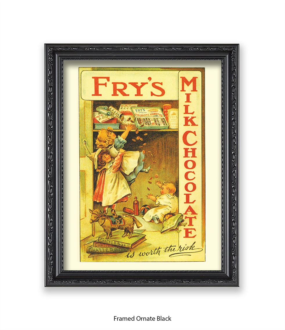 Fry's Milk Chocolate - its worth the risk - Art Print