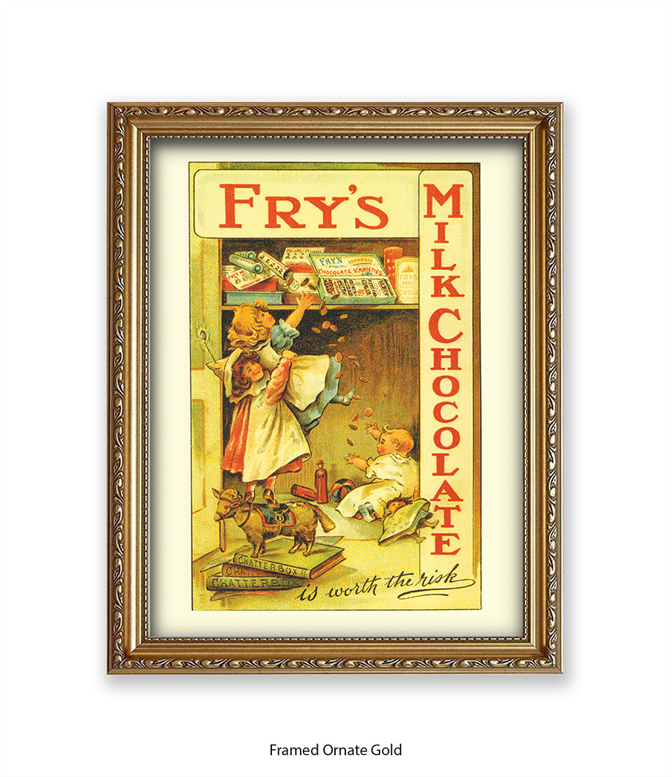 Fry's Milk Chocolate - its worth the risk - Art Print