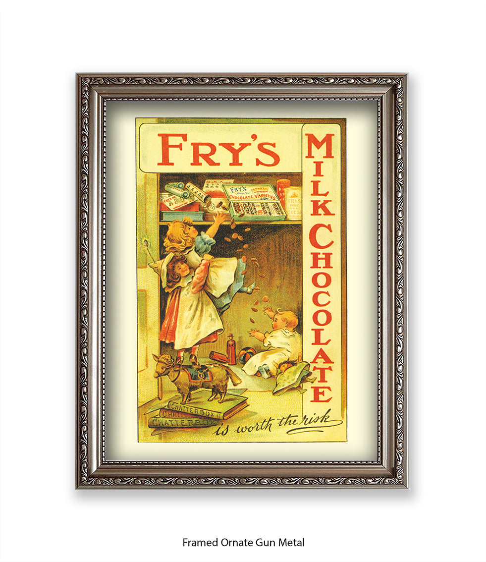 Fry's Milk Chocolate - its worth the risk - Art Print