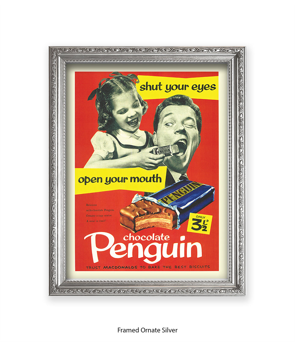Penguin - Open Your Mouth - Art Print