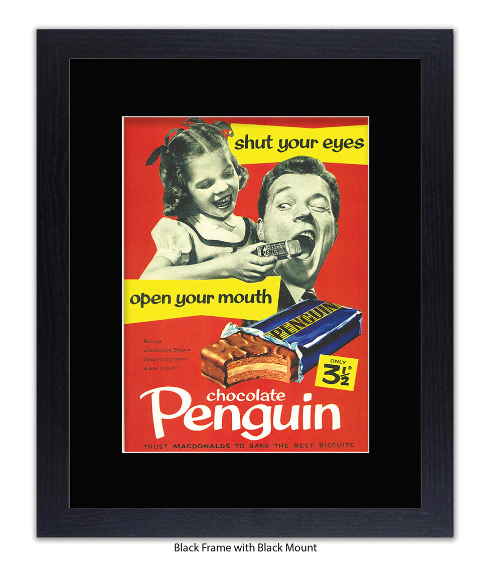 Penguin - Open Your Mouth - Art Print