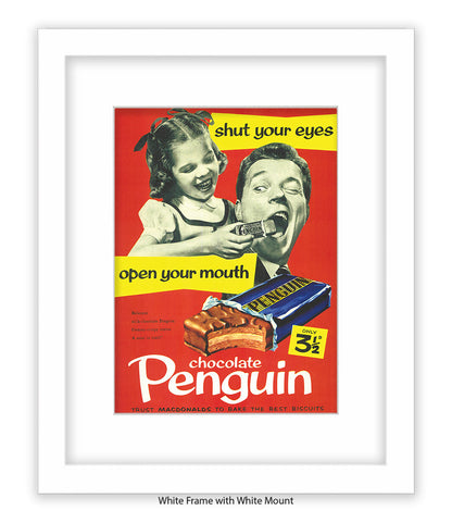 Penguin - Open Your Mouth - Art Print
