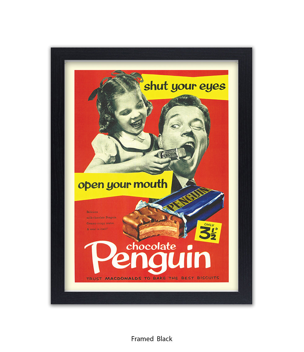 Penguin - Open Your Mouth - Art Print