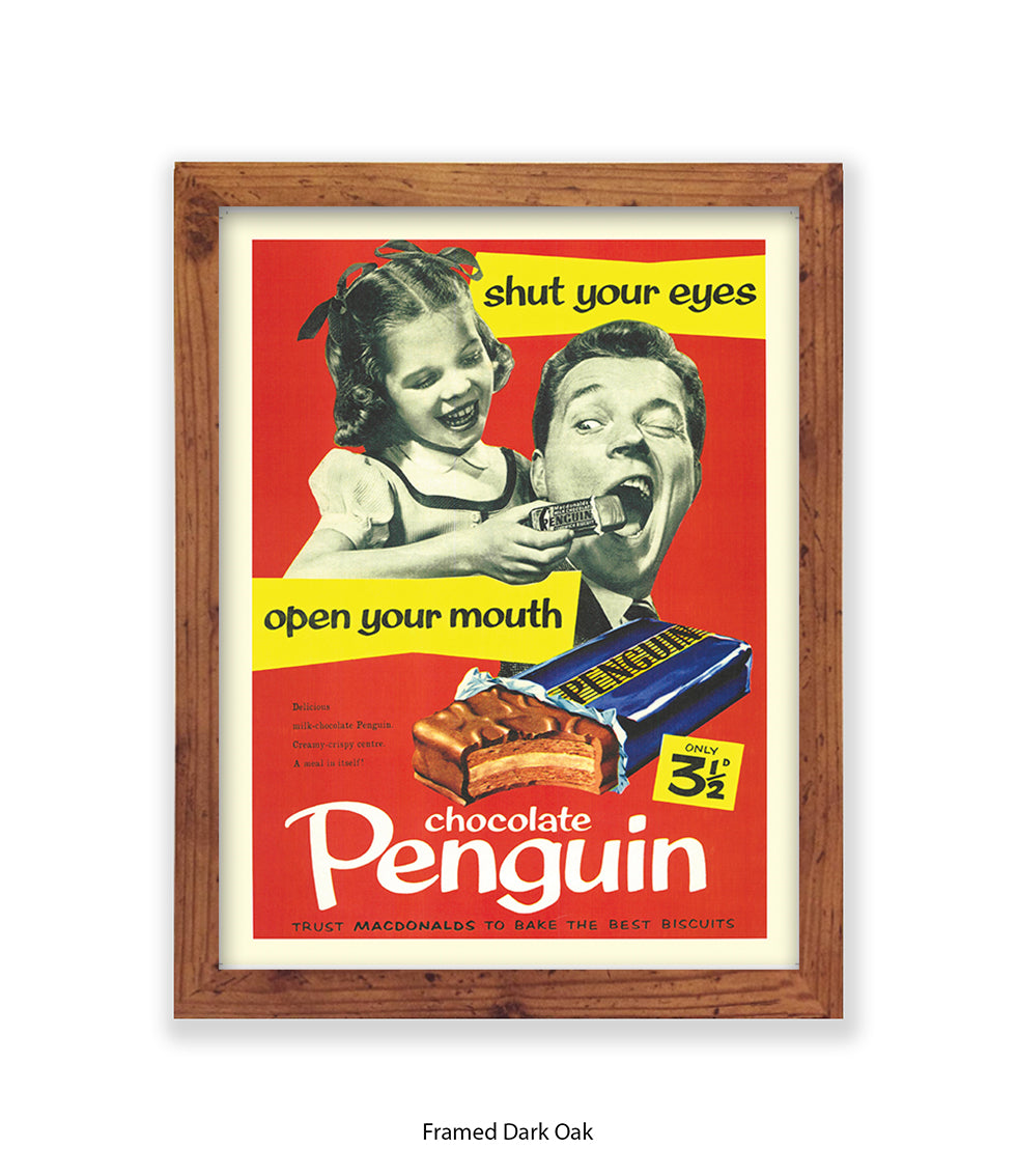 Penguin - Open Your Mouth - Art Print