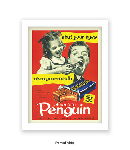 Penguin - Open Your Mouth - Art Print