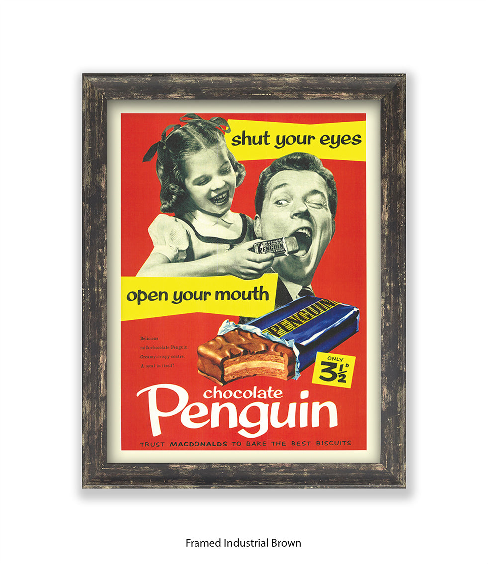 Penguin - Open Your Mouth - Art Print