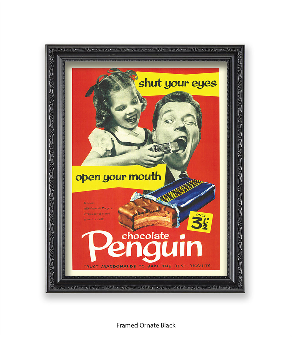Penguin - Open Your Mouth - Art Print