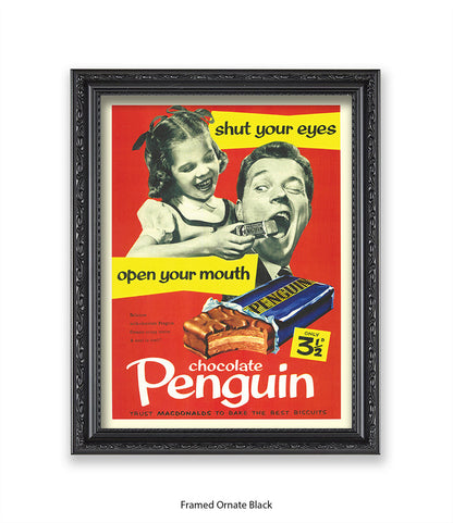Penguin - Open Your Mouth - Art Print