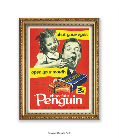 Penguin - Open Your Mouth - Art Print