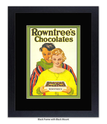 Rowntree's Chocolates - Couple With Box - Art Print