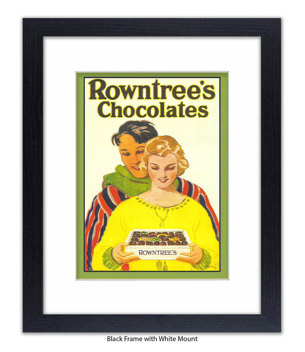 Rowntree's Chocolates - Couple With Box - Art Print