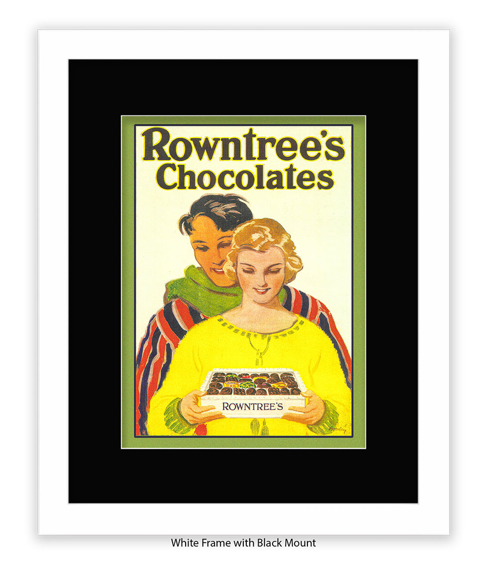 Rowntree's Chocolates - Couple With Box - Art Print