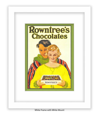 Rowntree's Chocolates - Couple With Box - Art Print
