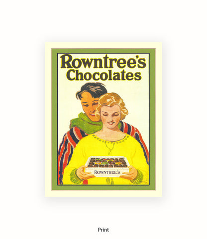 Rowntree's Chocolates - Couple With Box - Art Print